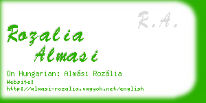 rozalia almasi business card